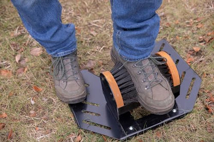 Scrusher - Deluxe Boot & Shoe Cleaner with Steel Base, Weather Resistant Heavy-Duty Outdoor Boot Scrubber, Made in The USA - style: Deluxe with Base