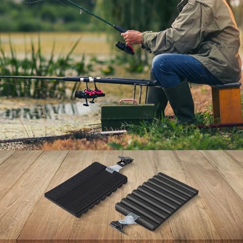 Fly Fishing Bait Hanging Board, Eva Foam Hook Storage Card With Clamp For Clothes And Backpacks, Wear-Resistant Fly Tying Tool For Anglers, Black, 2-Pack
