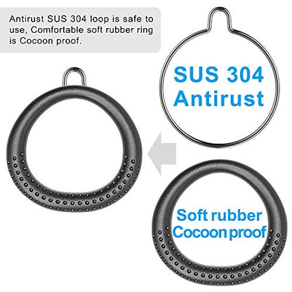 SELEWARE Trapeze Swing Rings, Non-Slip Gymnastic Rings Pull Up Exercise Rings for Home Gym Playground Ninja Warrior Obstacle Course Training Workout - color: 2-pack Trapeze Rings With 3.5 Ft Adjustable Ropes