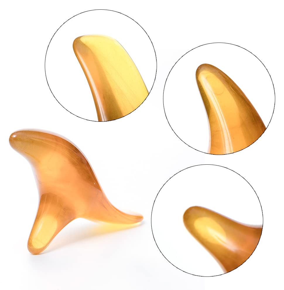 Broman Reflexology Tool - Trigger Point Massage Tool, Perfect for Full Body Massage, Ideal as Foot Massager and Hand Massager, Small Yet Mighty, Amber-Color - color: Ambercolor