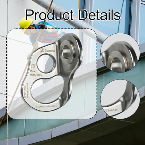 kowaku Climbing Bolt Hanger Rock Climbing Anchor Parts Stainless Steel Holds Fixed Points Wall Mountaineering Hardware with Secure Rotating Feature Suitable