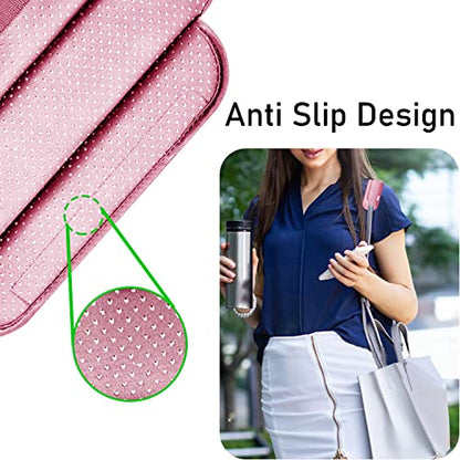 ZINZ Universal Shoulder Pad with Ultra Thick Cushion for Bag Luggage Bag Crossbody, Plus Long & Anti-Slip & Breathable,Pink - color: Pink