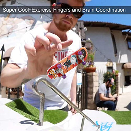 Skate Park Kit, Bigger Skate Park Kit Ramp Parts for Finger Skateboard Fingerboard Ramp Skate Park Kit Part Training Props with 3 Finger Decks 2 Finger Bike A Pair Skates Scooters - color: 8pcs