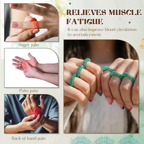 Nuogo 200 Pcs Acupressure Rings Fidget Spiky Sensory Finger Massager Ring Stress Relief Fidget Sensory Toys Anxiety Relief Toys Stress Reducer for Men, Women(Green) - color: Green