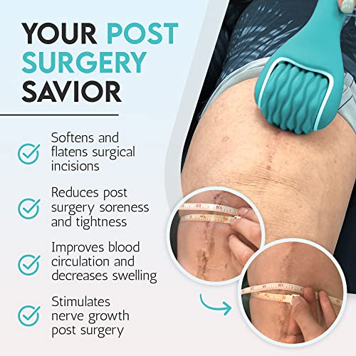 Scar Tissue Massager for Post-Surgery Recovery, Silicone Ice Massage for Post-Surgery Incision Swelling and Soreness, Vibrating Joint Roller for Improved Range of Motion Designed by Physical Therapist