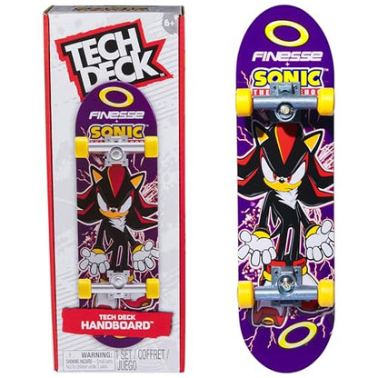 TECH DECK, Finesse X Sonic The Hedgehog Handboard; Authentic Mini Skateboards, Kids Toys for Boys & Girls, Ages 6 and up (Hands Use Only) - style: Finesse x Sonic The Hedgehog