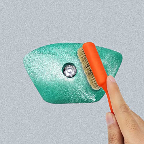 TWO STONES Climbing Chalk Brush with Thick Ultra Durable Boar's Hair Bristles, Bouldering Brush with Ergonomic Handle Portable with Climbing Chalk Bag(Not Included) for Climbing Wall Holds - color: Black+grey