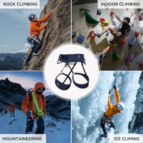 KAILAS Airo Rock Climbing Harness Men Roofing Harnesses Rescue Mountaineering Safety Belt Women Comfortable Lightweight - color: Navy Blue, size: X-Small