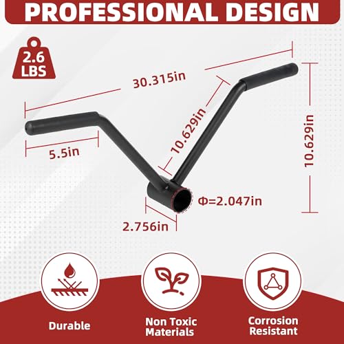 Fitvids Cable Attachment Set 800LB LoadCapacity Tricep Rope, Row Handle, StraightBar, V Bar Commercial Grade Cable MachineAccessories for Home Gym Workouts - size: 1-Piece Row V Bar-Black