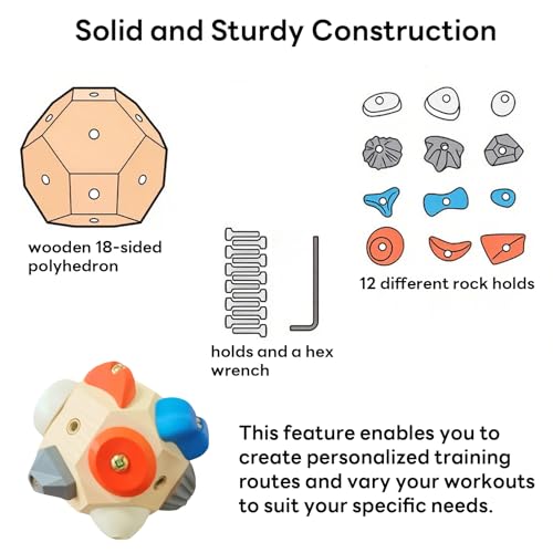 Handcrafted Rock Climbing Training Block - Portable and Customizable Grip Trainer for Building Strength and Precision