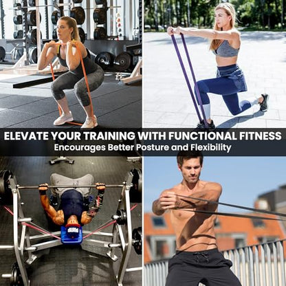 Rubberbanditz Pull Up Assist Resistance Bands Heavy Duty Loop Exercise Workout Bands for Powerlifting, Mobility, and Stretching - color: Blue