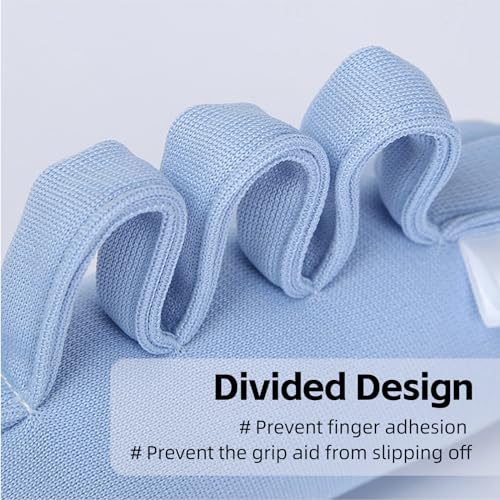 Finger Contracture Cushion for Stroke Patients - Soft Support to Prevent Finger Clenching Pressure Ulcers Promote Blood Circulation, Aid Rehabilitation for Arthritis and Hand Dysfunction (Blue)