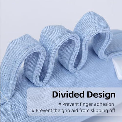 Finger Contracture Cushion for Stroke Patients - Soft Support to Prevent Finger Clenching Pressure Ulcers Promote Blood Circulation, Aid Rehabilitation for Arthritis and Hand Dysfunction (Blue)