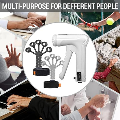 Hand Grips Strengthener, Forearm Strength Trainer- Adjustable Resistance 11-220Lbs Hand gripper with Counting,Finger Exerciser,Hand Extension Exerciser for Muscle Building and Injury Recover Combo Set - color: White Combo Set