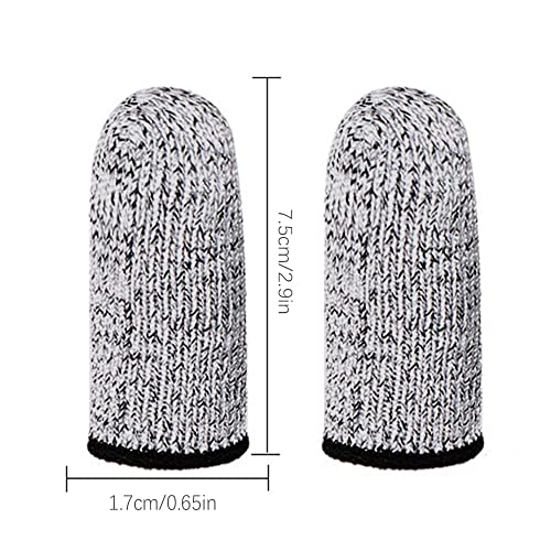 Finger Cots Cut Resistant Protector - Finger Covers for Cuts, Gloves Life Extender, Cut Resistant Finger Protectors for Kitchen, Work, Sculpture, Anti-Slip, Reusable (Gray, 12PK) - size: 12PK