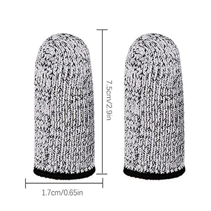 Finger Cots Cut Resistant Protector - Finger Covers for Cuts, Gloves Life Extender, Cut Resistant Finger Protectors for Kitchen, Work, Sculpture, Anti-Slip, Reusable (Gray, 12PK) - size: 12PK