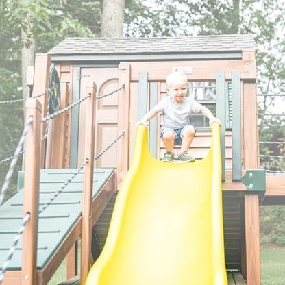 TUSK Avalanche 14 ft Rotomolded Playset Slide, Yellow - color: Yellow, size: 14 ft