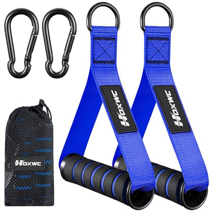 HOXWC Cable Handles Gym Equipment, Heavy Duty Resistance Band Handles, Replacement Exercise Handles for Cable Machine, Pulley System, Strength Trainer, Pull Down Workout, Home Gym Cable Attachments - color: Blue