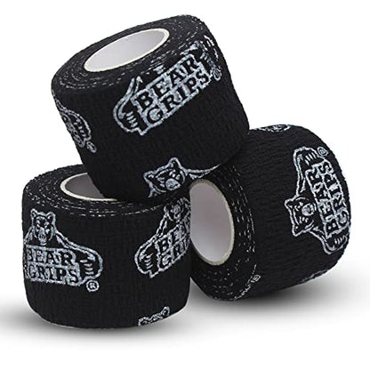 Bear Grips Weightlifting Tape | Thumb Tape, Athletic Wrist Tape, Finger Tape | Weight Lifting Tape, Sport Tape, 3-Pack | Tactical Tape, Stretchy Hand Tape, Gym Tape, WOD Tape, Hook Grip Tape, Workout - color: BG Black