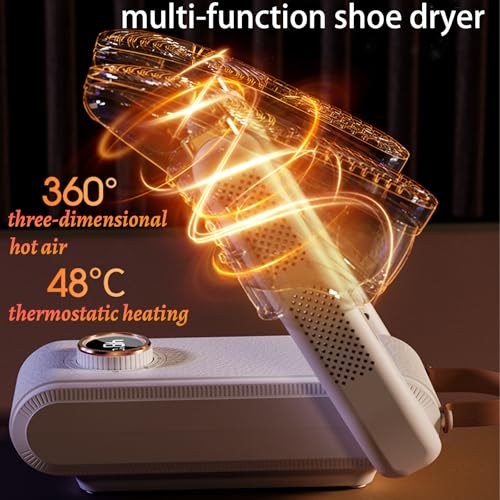 Boot Dryer for Work Boots，Shoe Dryer with Heat Blower， Shoe Dryers for Sneakers, Doubles as Glove, Helmet & Boxing Glove Dryer- Helps Reduce Odor(white)