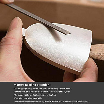 KALIM 2 Sets Carbon Steel File and Diamond File(Total 12pcs), Suitable for Metal, Wood, Jewelry, Model, DIY and Nearly All Uses, Packed in A Carry Bag.