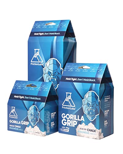 Friction Labs Chalk & Recovery Bundle – Secret Stuff Alcohol-Free Liquid Chalk, Gorilla Grip Loose Chalk (2.5oz) & Athletic Hands Cream – Grip Support & Skin Repair for Climbing, Lifting, Gymnastics
