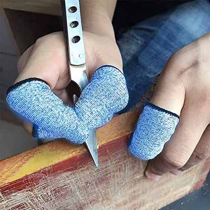 Cut Resistant Finger Cots - 12Pcs Rubber Fingers Tips,Finger Cots Cut Resistant Protection, Finger Sleeve Glove Life Extender for Kitchen, Work, Sculpture, Anti-Slip, Reusable
