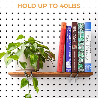 INCLY 4/6 Inch Pegboard Hooks, 36 Pack Heavy Duty Double Arm Peg Board Straight Hooks, Peg Board Tool Hangers Fit for 1/4" Pegboard Garage Hanging Tools, Craft Organizing, Kitchen, Store - color: Silver