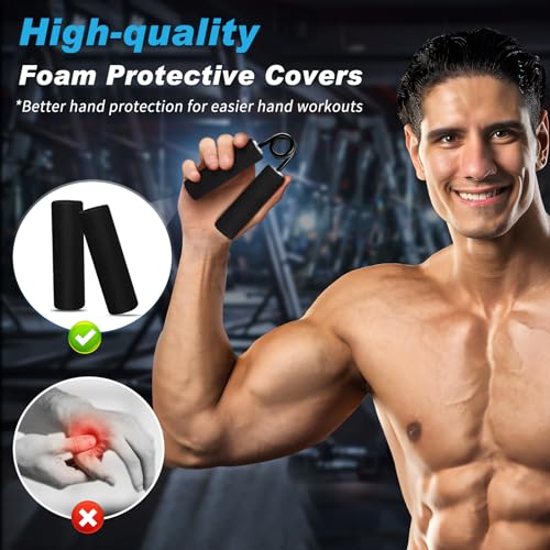 Hand Gripper Strengthener Set 50LB-300LB, Grip Strength Trainer (1/2/4/6 Pack) Forearm Strengthener for Muscle Building, Hand Sensitivity Training, Hand Rehabilitation Exercising - color: 6pcs(50lb+100lb+150lb+200lb+250lb+300lb)