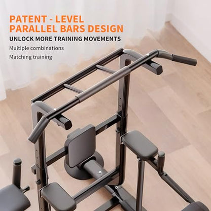 Adjustable Pull Up Bar for Home with Backrest, 6-Level Height Adjustment (69-94.5 inches), 352lb Capacity Carbon Steel Frame for Stability, Train Back, Abs & Chest - size: basic model