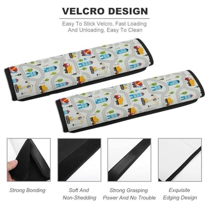 1 Pair Universal Fit Seat Belt Cover for Elderly Support, Most Cars, Trucks Construction Cars Seat Belt Cushion, Neck and Shoulder Support - color: Pattern 59