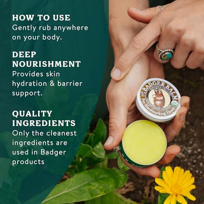 Badger Healing Balm, Hard Working Hands Cream, Organic Hand Cream for Dry Cracked Hands, Long Lasting Hand Moisturizer/Dry Hands Treatment, 2 oz Tin, 2-Pack - size: 2 Ounce (Pack of 2)