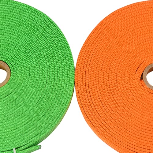 SEPEAK 1 inch Nylon Tubular Webbing, 20kN/4500 lbs, Heavy Duty Webbing Strap for Rigging, Hanging, Rescue, Firefighting,1pc,Green,5 Yard - color: Green, size: 1 inch x 5 yard