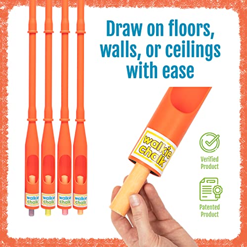 Walkie Chalk PRO Chalk Holder - Stand-Up Chalk Marker Set, 36 Inch Extended Reach, Easy Mark-Ups for Construction Sites, Trade Shows, Warehouses, Retail Planning, Use with Any 3/4-1in Chalk or Marker