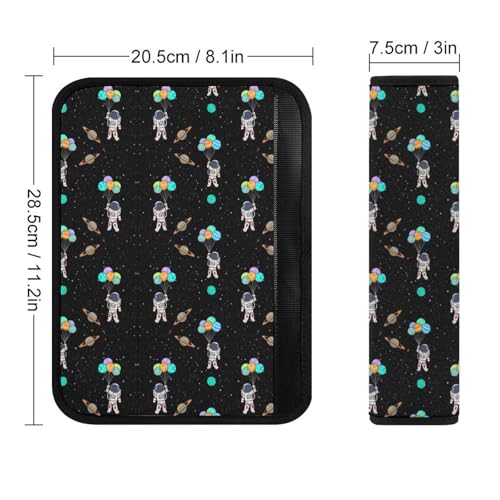 2PCS Universal Fit Car Seat Belt Pad for Kids, Most Cars, Space Astronaut Galaxy Balloon Seat Belt Cushion, Shock Absorption - color: Pattern 796