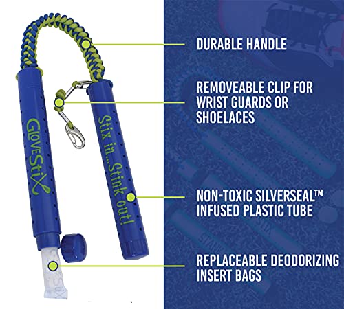 Glovestix Deodorizer & Odor Eliminator for Sports Gloves, Shoes, Bags, Gear
