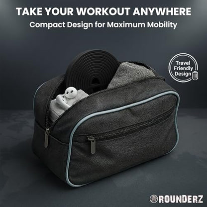 Rubberbanditz Rounded Edge Resistance Band | Compact and Light Weight Exercise Bands | Suitable for All Fitness Levels Users| Travel Friendly Resistance Bands for Working Out - color: Black
