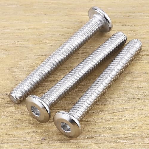 1/4-20 x 2 Hex Socket Head Cap Screws, 304 Stainless Steel 18-8, Chamfered Countersunk Machine Screws for Furniture, Binding, Machinery, Automotive, DIY Projects, 25 PCS - size: 1/4-20 x 2"