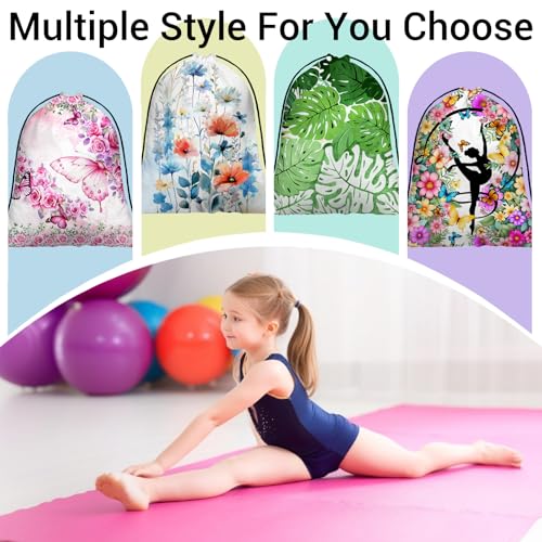 Gymnastics Grip Bag Lightweight Small Drawstring Grip Bags for Gymnasts - color: Blossom Floral-multi