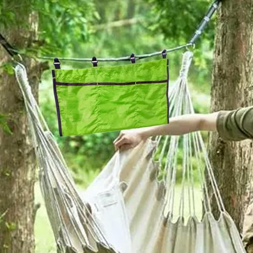 Baoblaze Camping Hanging Pouch Sundries Holder Accessories Lightweight Equipment Foldable Debris Bag Organizer for Climbing Traveling, Light Green