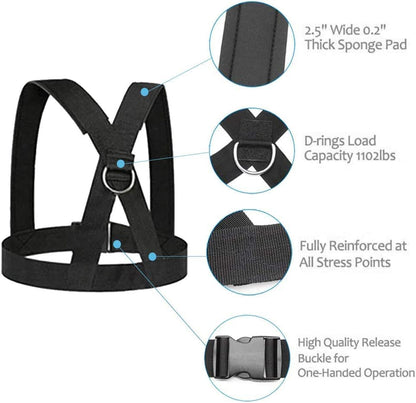 Sled Harness, Adjustable Speed Tire Pulling Belt for Working Out | Strength and Agility Training Equipment, Physical Training Rope Football Exercise Set for Outdoor Indoor Men and Women - size: 9.8FT