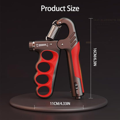 Grip Strength Trainer, Hand Grip Strengthener with Adjustable Resistance 11-220Lbs(5-100KG), Automatic Counter, (Red)