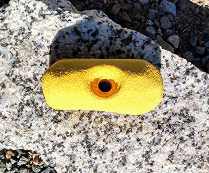 Pinch Alot Polyurethane Bolt-On Rock Climbing Wall Hand Hold - color: Yellow