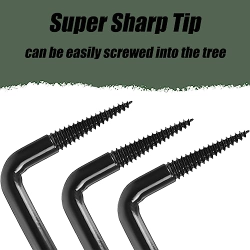 Highwild 4-Inch Screw-in Tree Step Blinds Step Up Climbing Tree - Pack of 8 | 800 LBS Rated Anti-Slip Climbing Steps with Sharp Self-Tapping Threads and Knurled Grip for Hunting