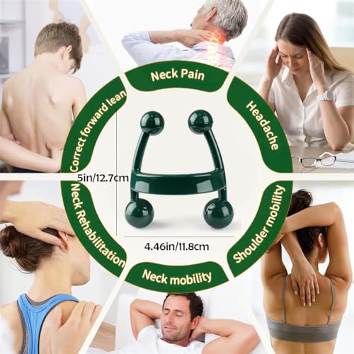 Handheld Trigger Point Massage Tools, 2 Pcs 4 Point Deep Tissue Manual Massager Full Body Massager, Handheld Palm Pressure Point Massage Tool for Neck Shoulder Back Waist Arm Leg Muscle Pain Relief