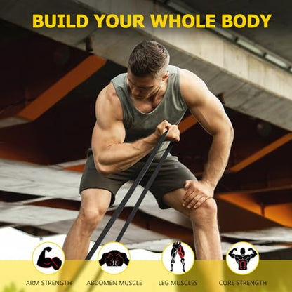 Pull Up Bands, Resistance Bands, Pull Up Assistance Band Exercise Bands for Men & Women Working Out, Body Stretching, Physical Therapy, Muscle Training - color: Red