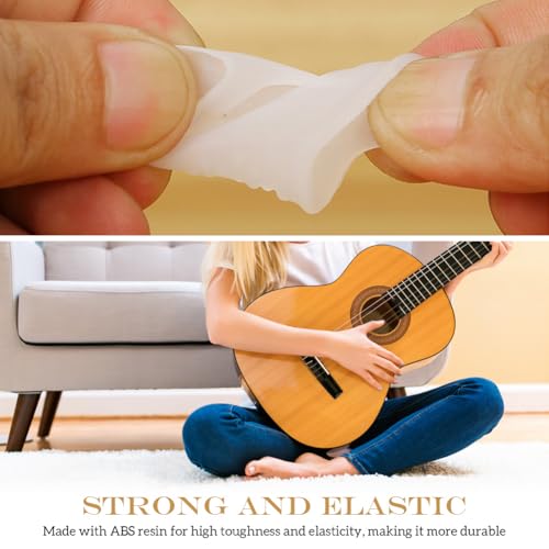 50Pcs Clear Silicone Finger Protectors Anti-Slip Guitar Fingers Guards Fingertip Protection Covers for Playing Musical Instruments & Sewing (5 Sizes)