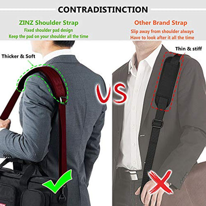 Bag Shoulder Strap, Padded Adjustable Shoulder Strap Replacement - color: Red, size: 57"