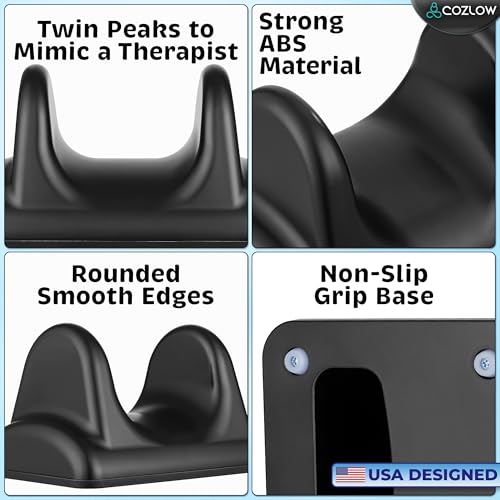 COZLOW Psoas Release Massage Tool for Back & Hip Flexor Muscle Pain Relief | Cozlow Psoas trigger point massager, back stretcher for deep tissue myofascial release, anti-slip base, detailed instructions - color: Black - Style a
