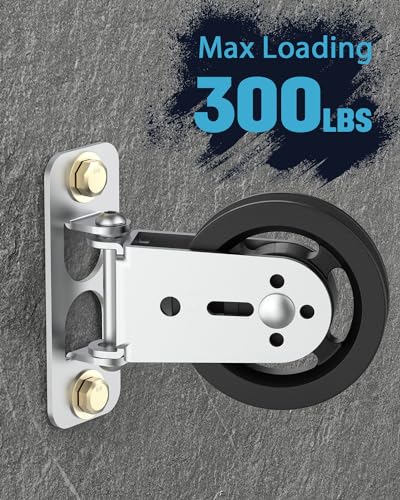 Gym Pulley Blocks, 3.5Inch/88mm Wall Mount Fixed Pulley Wheel, Upgrade Rotation 180 Degree, Load Bearing 300LBS, Heavy Duty Swivel Wheel for LAT System, DIY Fitness - style: Wall-mounted Pulley -2 Pack